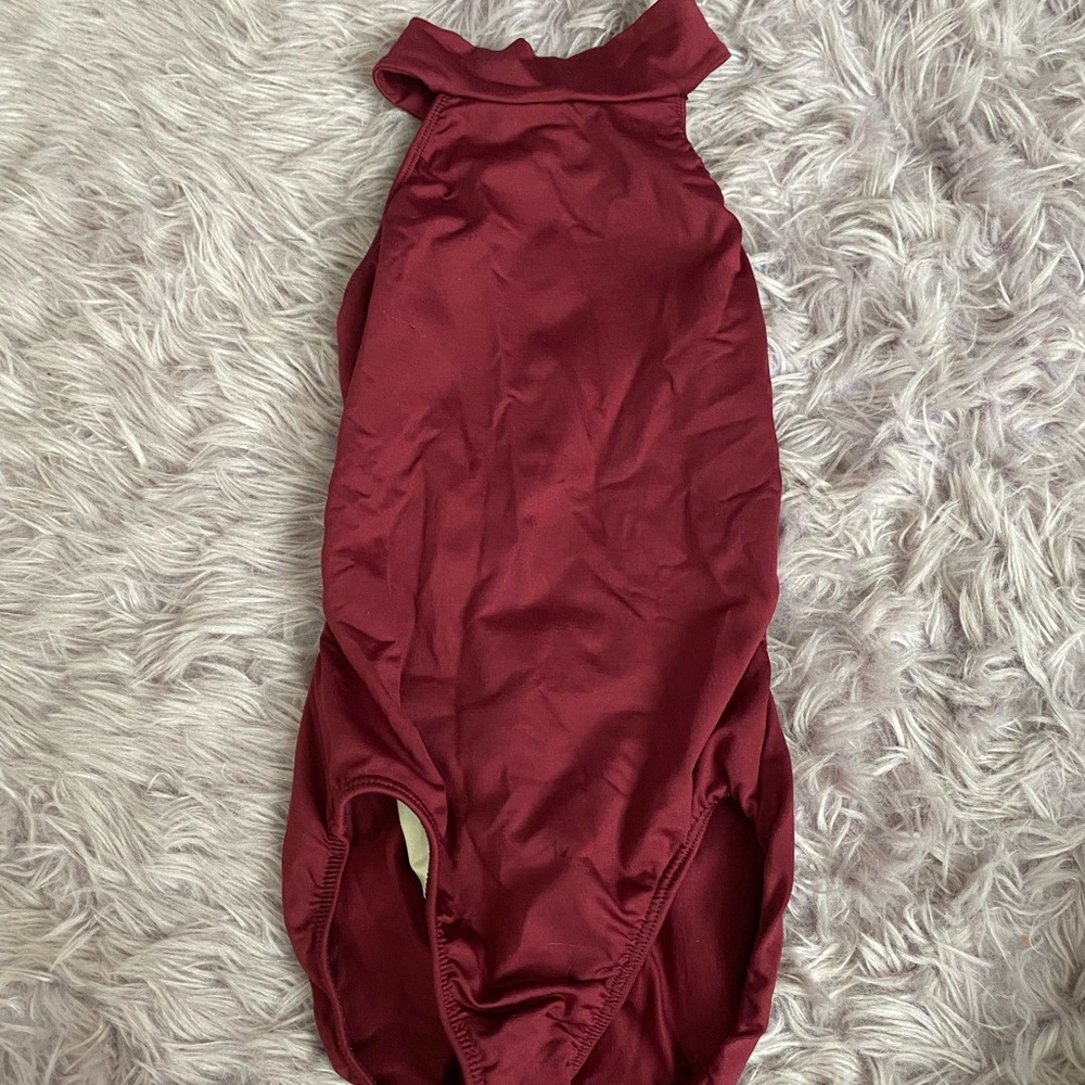 Mock neck leotards